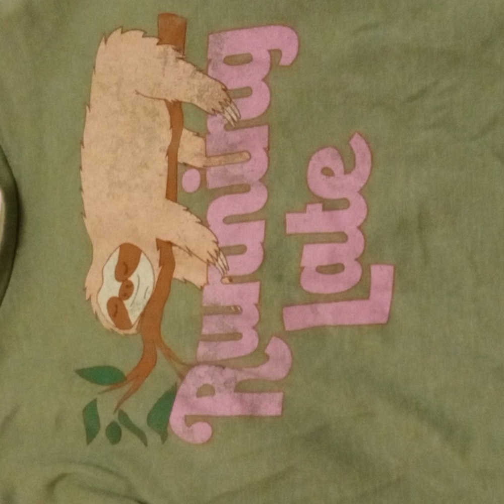 Long sleeve green sloth